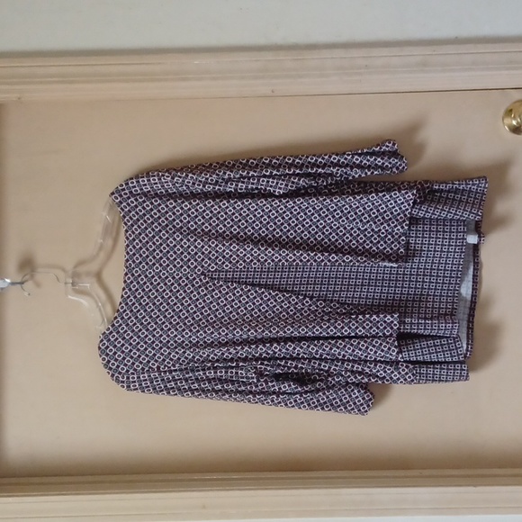 Jjill Wearever boatneck l/s tunic with borderprint and underlay in size XL - Picture 3 of 4